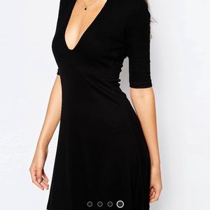 Plunging neckline dress